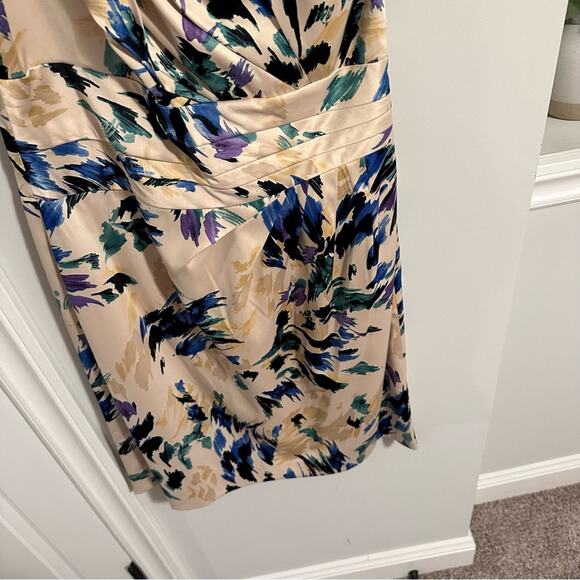 Antonio Melani Golden Printed One Shoulder Mini Dress 10 - Picture 6 of 8